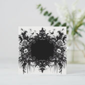 Persoonlijke lege kaart - Zwart en wit sjabloon (Staand voorkant)