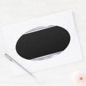 Persoonlijke lege sjabloon namaak zilver zwart ovale sticker (Envelop)