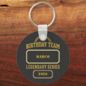 Persoonlijke Legendary Series Gold Verjaardag Sleutelhanger (Voorkant)