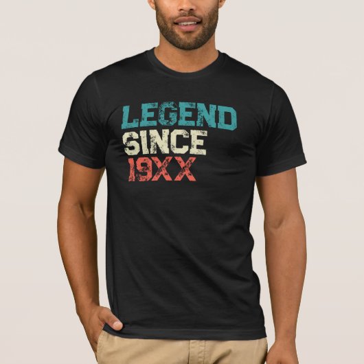 Persoonlijke Legende Verjaardag T-shirt (Voorkant)