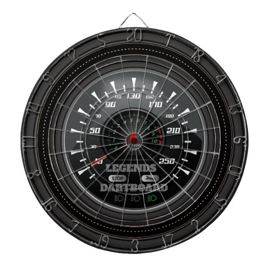 Persoonlijke Legends Dartboard Speedometer Edition Dartbord (Voorkant)