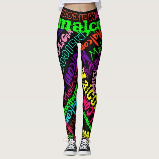 Persoonlijke Leggings Aangepaste Naam (Voorkant)