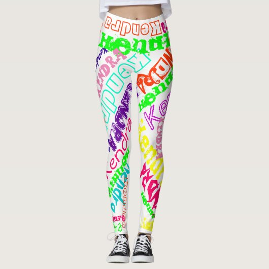 Persoonlijke Leggings Aangepaste Naam (Voorkant)