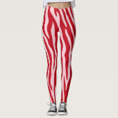 Persoonlijke Leggings Koraal Zebraprint (Voorkant)