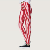 Persoonlijke Leggings Koraal Zebraprint (Links)