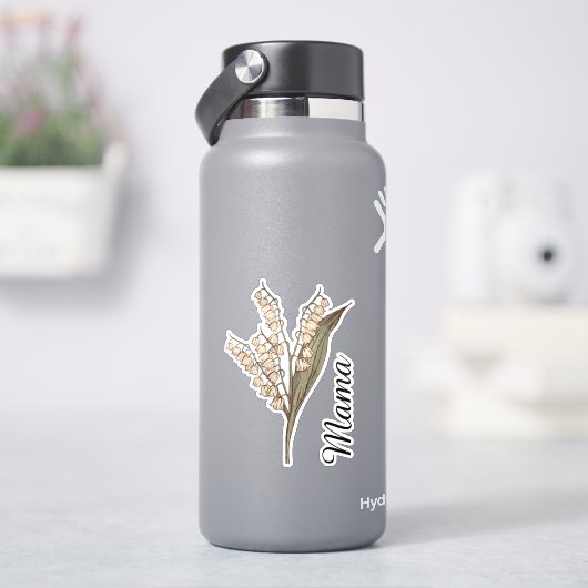 Persoonlijke lelietje-van-dalen aangepaste naam bl sticker (HydroFlask)
