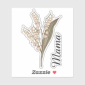 Persoonlijke lelietje-van-dalen aangepaste naam bl sticker (Vel)