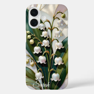 Persoonlijke lelietje-van-dalen telefoonhoesje iPhone 16 hoesje