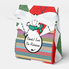 Persoonlijke lelijke kersttrui-feest bedankdoosjes