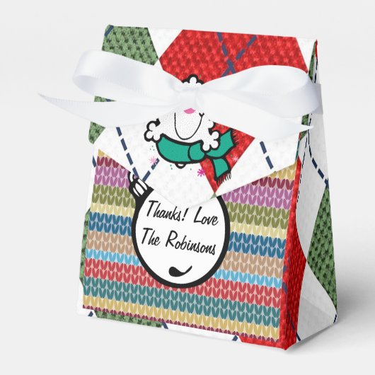 Persoonlijke lelijke kersttrui-feest bedankdoosjes (Voorkant Zijde)