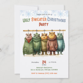 Persoonlijke lelijke trui kerstfeest kaart