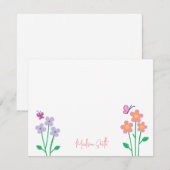 Persoonlijke Lentebloementuin Notitiekaart Notitiekaartje (Voorkant / Achterkant)