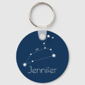 Persoonlijke Leo Zodiac Constellation Sleutelhanger (Voorkant)