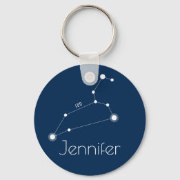 Persoonlijke Leo Zodiac Constellation Sleutelhanger