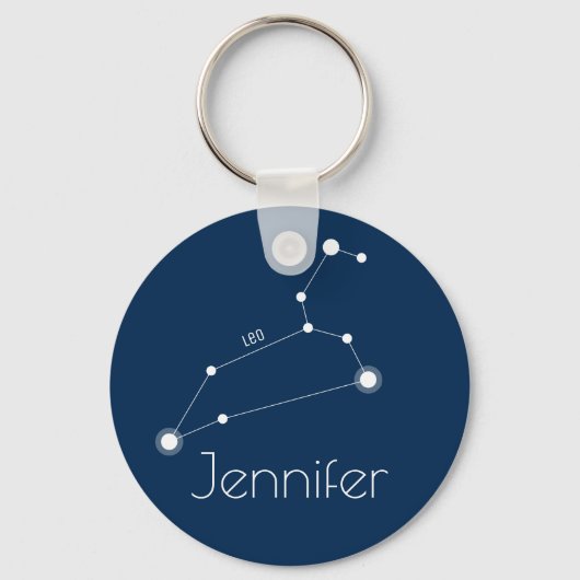 Persoonlijke Leo Zodiac Constellation Sleutelhanger (Voorkant)
