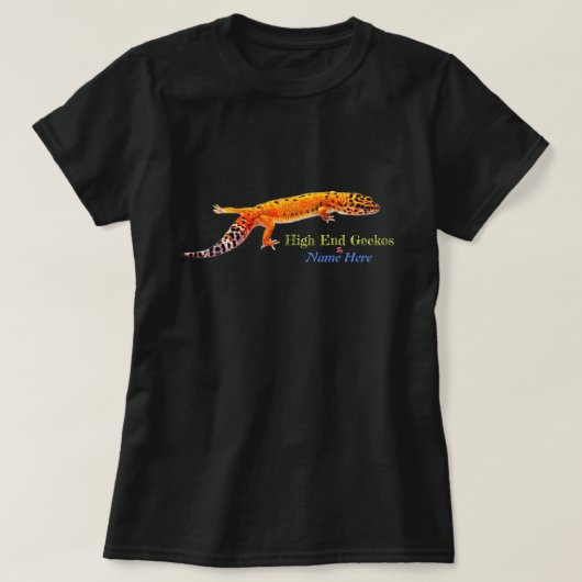 Persoonlijke leopard Gecko Lizard T-Shirt (Design voorkant)