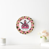 Persoonlijke leopard-klok voor leraren ronde klok (Huis)