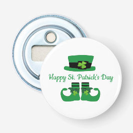 Persoonlijke Leprechaun St. Patrick's Day Party Button Flesopener