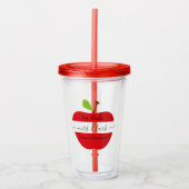 Persoonlijke leraar appel   acryl drinkbeker (Voorkant)
