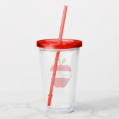 Persoonlijke leraar appel   acryl drinkbeker (Achterkant)