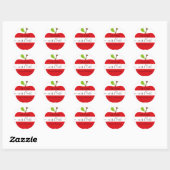 Persoonlijke leraar appel sticker (Vel)