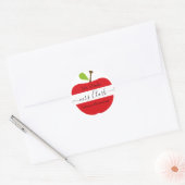 Persoonlijke leraar appel sticker (Envelop)