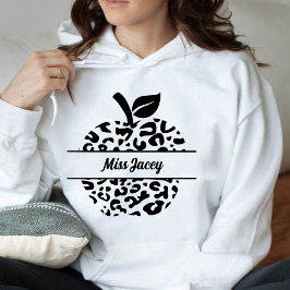 Persoonlijke leraar Apple naam, aangepaste leraar Hoodie