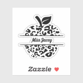 Persoonlijke leraar Apple naam, aangepaste leraar Sticker