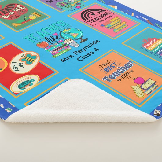 Persoonlijke leraar geeft waardering voor persoonl sherpa deken (3/4)