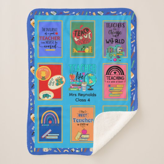 Persoonlijke leraar geeft waardering voor persoonl sherpa deken (Voorkant)