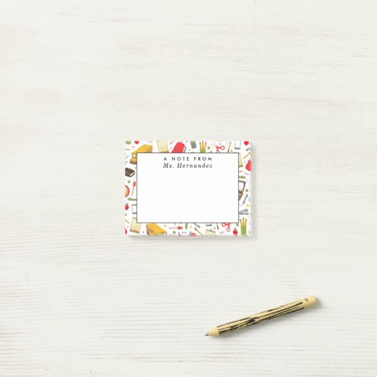 Persoonlijke leraar post-it® notes (Op bureau)