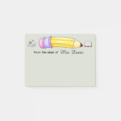 Persoonlijke leraar van het bureau van potlood & B Post-it® Notes (Voorkant)