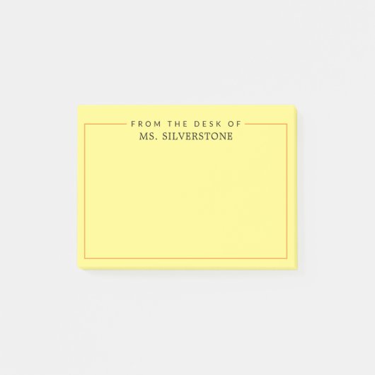 Persoonlijke leraar vanuit het bureau van post-it® notes (Voorkant)