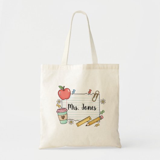 Persoonlijke leraren tas, Aangepaste leraar Tote Bag (Voorkant)