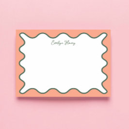 Persoonlijke Leraren Waardering Whimsical Wavy Notitieblok