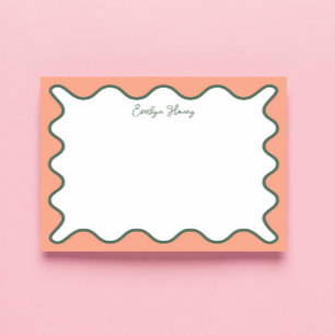 Persoonlijke Leraren Waardering Whimsical Wavy Notitieblok