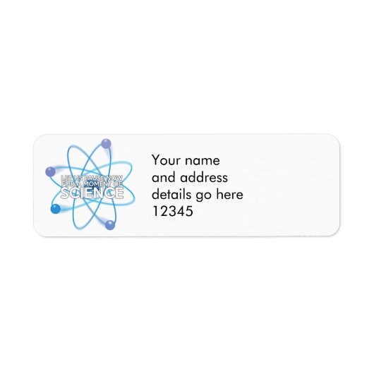 Persoonlijke LET OP NU wetenschap Etiket (Voorkant)