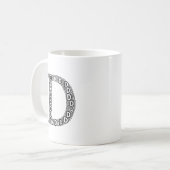 Persoonlijke Letter D Koffiemok Cadeau (Voorkant links)