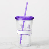 Persoonlijke letter en naam acryl drinkbeker (Achterkant)
