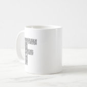 Persoonlijke Letter F Koffiemok Cadeau (Voorkant links)