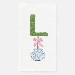 Persoonlijke Letter L Topiary Monogram Servet
