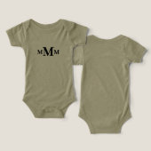 Persoonlijke Letter "M" Monogram Sjabloon (Ontwerp Voorkant & Achterkant)