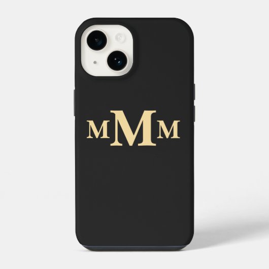Persoonlijke Letter "M" Monogram Sjabloon iPhone Hoesje (Achterkant)
