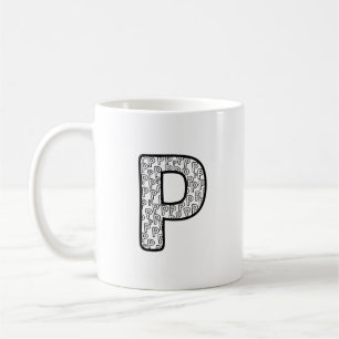 Persoonlijke Letter P Keramische Mok