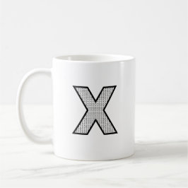 Persoonlijke Letter X Keramische Monogrammok Koffiemok