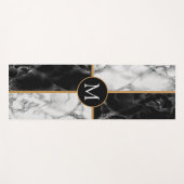 Persoonlijke Letter Yoga Mat met marmer Design (Voorkant (horizontaal))