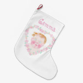 Persoonlijke leuke baby kerstsok (Voorkant (Hangend))