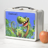 Persoonlijke Leuke Blauwe Dinosaur (In situ)