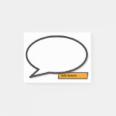 Persoonlijke Leuke Eenvoudige Stripballon Post-it® Notes (Voorkant)