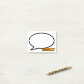 Persoonlijke Leuke Eenvoudige Stripballon Post-it® Notes (Op bureau)
